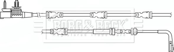 Borg & Beck BWL3225 - Contact d'avertissement, usure des plaquettes de frein cwaw.fr