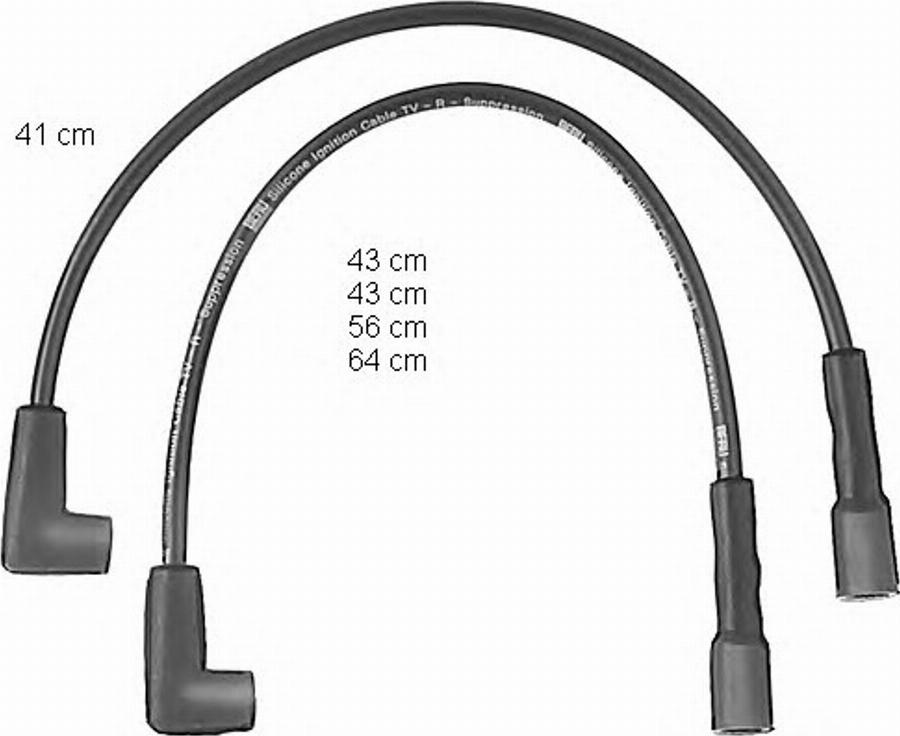 BorgWarner (BERU) 0300890574 - Kit de câbles d'allumage cwaw.fr