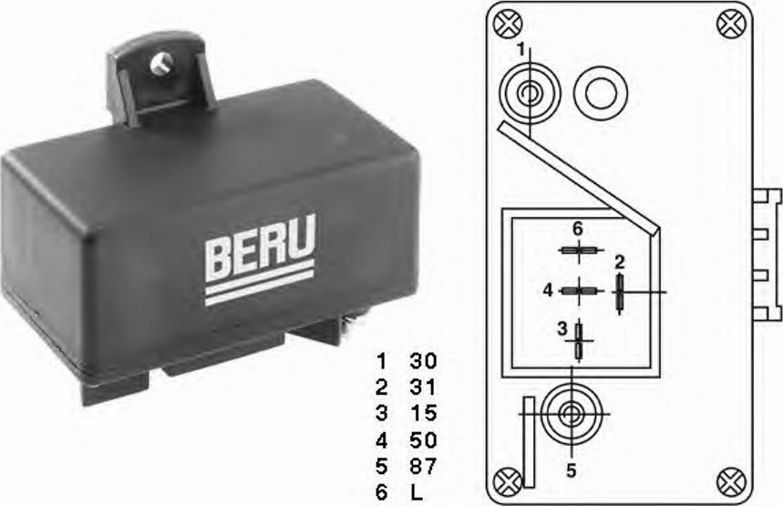 BorgWarner (BERU) 0201010066 - Temporisateur de préchauffage cwaw.fr