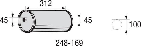 Bosal 248-169 - Silencieux central, universel cwaw.fr