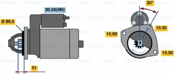 BOSCH 9 000 083 054 - Démarreur cwaw.fr