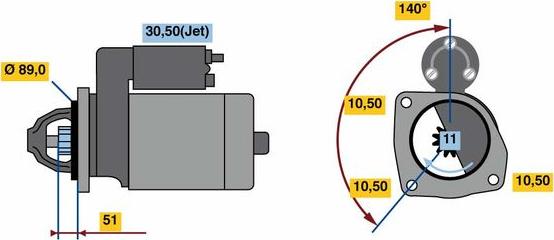 BOSCH 9 000 143 501 - Démarreur cwaw.fr