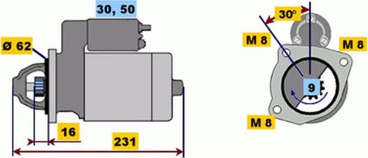 BOSCH 9 000 334 102 - Démarreur cwaw.fr