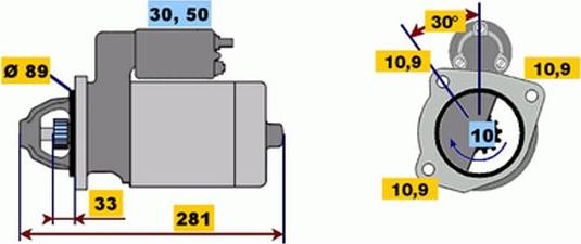 BOSCH 9 000 331 423 - Démarreur cwaw.fr