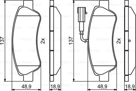 BOSCH 0 986 494 994 - Kit de plaquettes de frein, frein à disque cwaw.fr