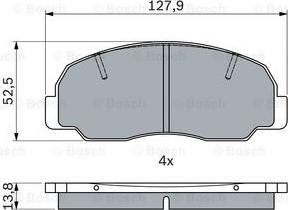 BOSCH 0 986 494 944 - Kit de plaquettes de frein, frein à disque cwaw.fr