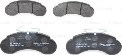 BOSCH 0 986 494 942 - Kit de plaquettes de frein, frein à disque cwaw.fr