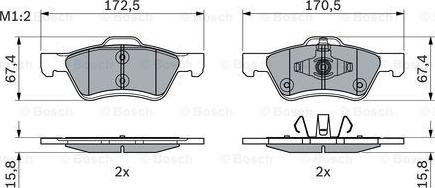 BOSCH 0 986 494 960 - Kit de plaquettes de frein, frein à disque cwaw.fr