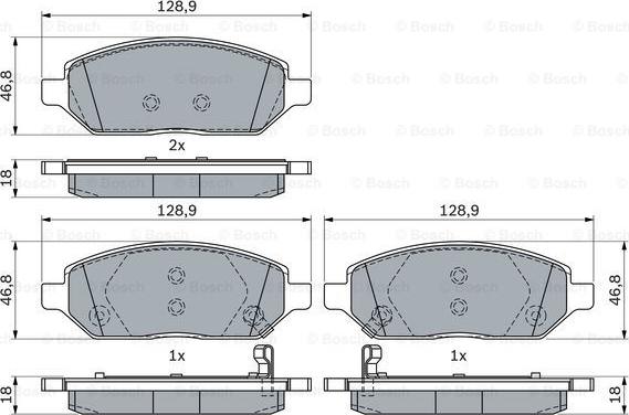 BOSCH 0 986 494 906 - Kit de plaquettes de frein, frein à disque cwaw.fr