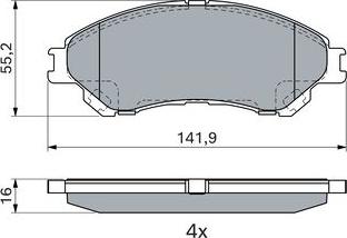 BOSCH 0 986 494 936 - Kit de plaquettes de frein, frein à disque cwaw.fr