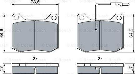 BOSCH 0 986 494 938 - Kit de plaquettes de frein, frein à disque cwaw.fr