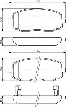 BOSCH 0 986 494 491 - Kit de plaquettes de frein, frein à disque cwaw.fr