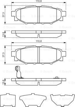 BOSCH 0 986 494 444 - Kit de plaquettes de frein, frein à disque cwaw.fr