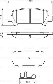 BOSCH 0 986 494 445 - Kit de plaquettes de frein, frein à disque cwaw.fr