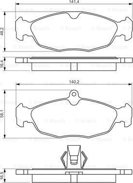 BOSCH 0 986 494 413 - Kit de plaquettes de frein, frein à disque cwaw.fr