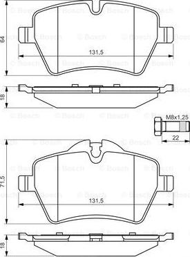 BOSCH 0 986 494 489 - Kit de plaquettes de frein, frein à disque cwaw.fr