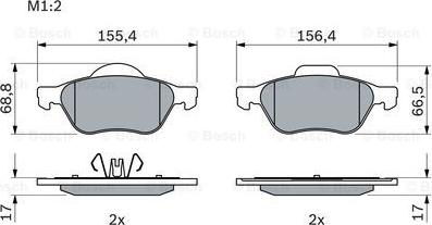 BOSCH 0 986 494 439 - Kit de plaquettes de frein, frein à disque cwaw.fr