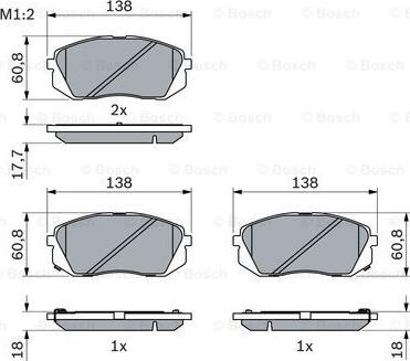 BOSCH 0 986 494 559 - Kit de plaquettes de frein, frein à disque cwaw.fr