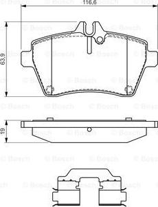 BOSCH 0 986 494 555 - Kit de plaquettes de frein, frein à disque cwaw.fr