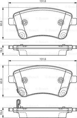 BOSCH 0 986 494 552 - Kit de plaquettes de frein, frein à disque cwaw.fr