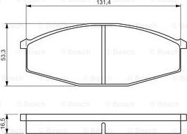 BOSCH 0 986 494 566 - Kit de plaquettes de frein, frein à disque cwaw.fr