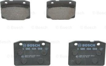 BOSCH 0 986 494 568 - Kit de plaquettes de frein, frein à disque cwaw.fr