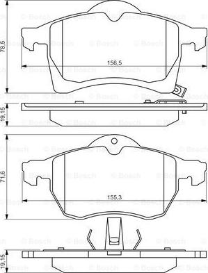 BOSCH 0 986 494 509 - Kit de plaquettes de frein, frein à disque cwaw.fr