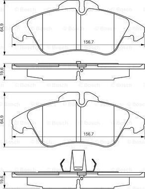 BOSCH 0 986 494 504 - Kit de plaquettes de frein, frein à disque cwaw.fr