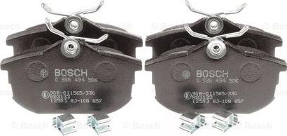 BOSCH 0 986 494 506 - Kit de plaquettes de frein, frein à disque cwaw.fr