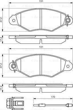 BOSCH 0 986 494 507 - Kit de plaquettes de frein, frein à disque cwaw.fr