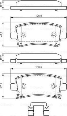 BOSCH 0 986 494 586 - Kit de plaquettes de frein, frein à disque cwaw.fr