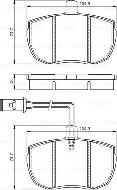 BOSCH 0 986 494 535 - Kit de plaquettes de frein, frein à disque cwaw.fr