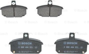 BOSCH 0 986 494 531 - Kit de plaquettes de frein, frein à disque cwaw.fr