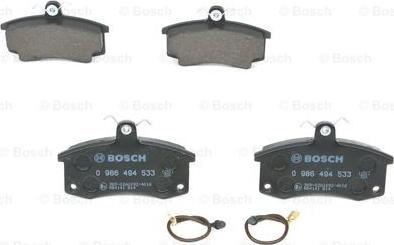 BOSCH 0 986 494 533 - Kit de plaquettes de frein, frein à disque cwaw.fr