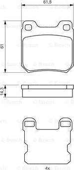 BOSCH 0 986 494 523 - Kit de plaquettes de frein, frein à disque cwaw.fr