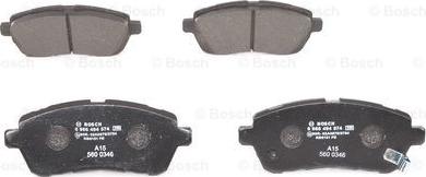 BOSCH 0 986 494 574 - Kit de plaquettes de frein, frein à disque cwaw.fr