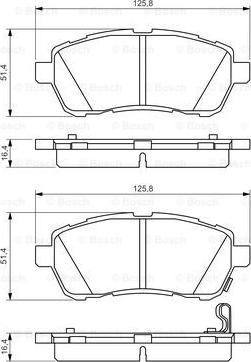 BOSCH 0 986 494 574 - Kit de plaquettes de frein, frein à disque cwaw.fr