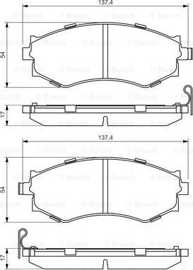 BOSCH 0 986 494 571 - Kit de plaquettes de frein, frein à disque cwaw.fr