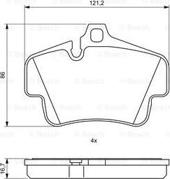 BOSCH 0 986 494 699 - Kit de plaquettes de frein, frein à disque cwaw.fr