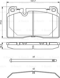 BOSCH 0 986 494 694 - Kit de plaquettes de frein, frein à disque cwaw.fr