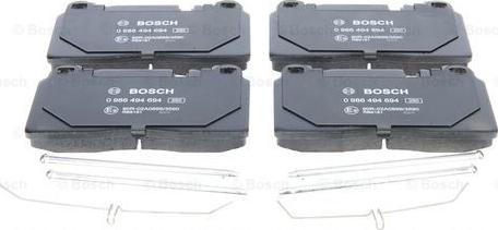 BOSCH 0 986 494 694 - Kit de plaquettes de frein, frein à disque cwaw.fr