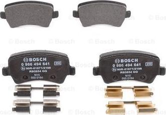 BOSCH 0 986 494 641 - Kit de plaquettes de frein, frein à disque cwaw.fr