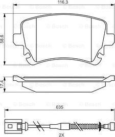 BOSCH 0 986 494 669 - Kit de plaquettes de frein, frein à disque cwaw.fr