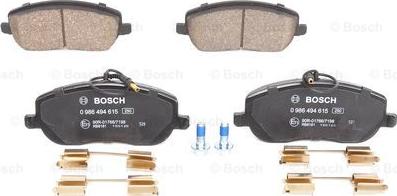 BOSCH 0 986 494 615 - Kit de plaquettes de frein, frein à disque cwaw.fr