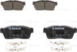 BOSCH 0 986 494 618 - Kit de plaquettes de frein, frein à disque cwaw.fr