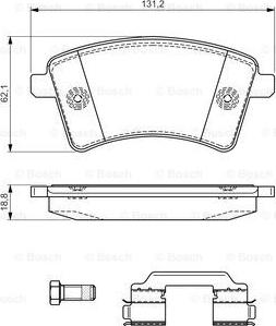 BOSCH 0 986 494 612 - Kit de plaquettes de frein, frein à disque cwaw.fr