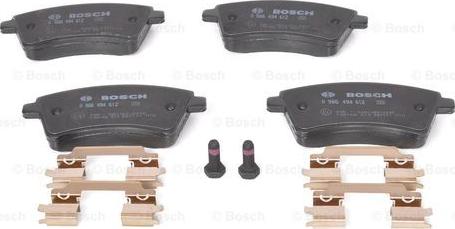 BOSCH 0 986 494 612 - Kit de plaquettes de frein, frein à disque cwaw.fr