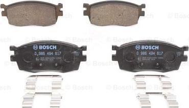 BOSCH 0 986 494 617 - Kit de plaquettes de frein, frein à disque cwaw.fr