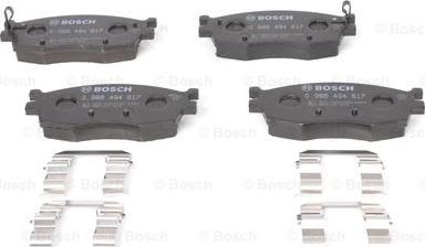 BOSCH 0 986 494 617 - Kit de plaquettes de frein, frein à disque cwaw.fr