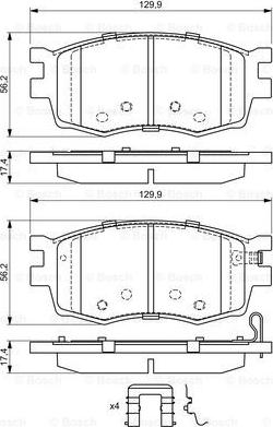 BOSCH 0 986 494 617 - Kit de plaquettes de frein, frein à disque cwaw.fr